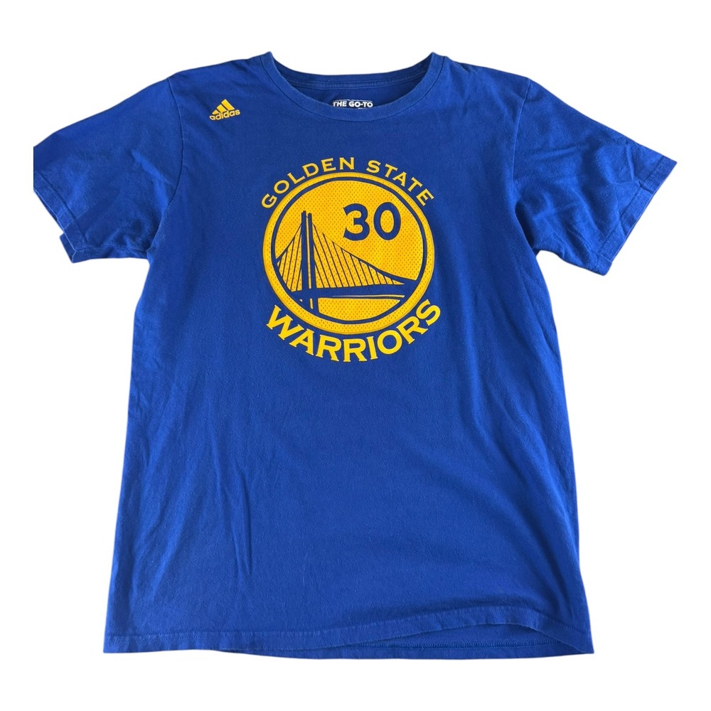 Adidas Golden State Warriors Stephen Curry 30 Blue T-Shirt Mens Medium NBA Tee